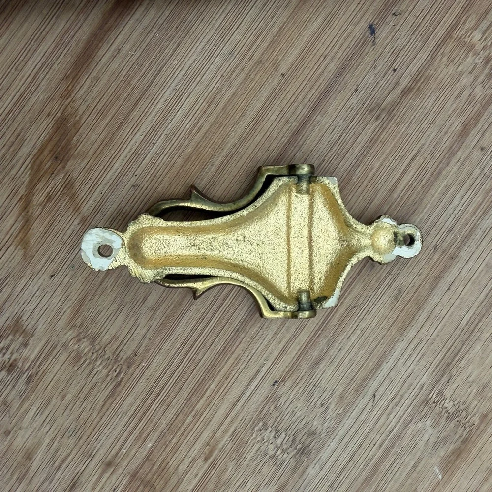 Antique Brass Door Knocker Vintage Front Door Hardware Ornate 4 Inch Traditional